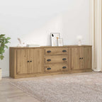 vidaXL Sideboards 3 pcs Artisan-Eiche 210 x 35,5 x 67,5 cm