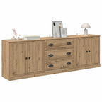 vidaXL Sideboards 3 pcs Artisan-Eiche 210 x 35,5 x 67,5 cm