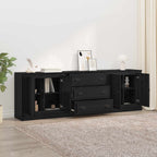 vidaXL Sideboards 3 pcs Schwarze Eiche 210 x 35,5 x 67,5 cm