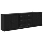 vidaXL Sideboards 3 pcs Schwarze Eiche 210 x 35,5 x 67,5 cm