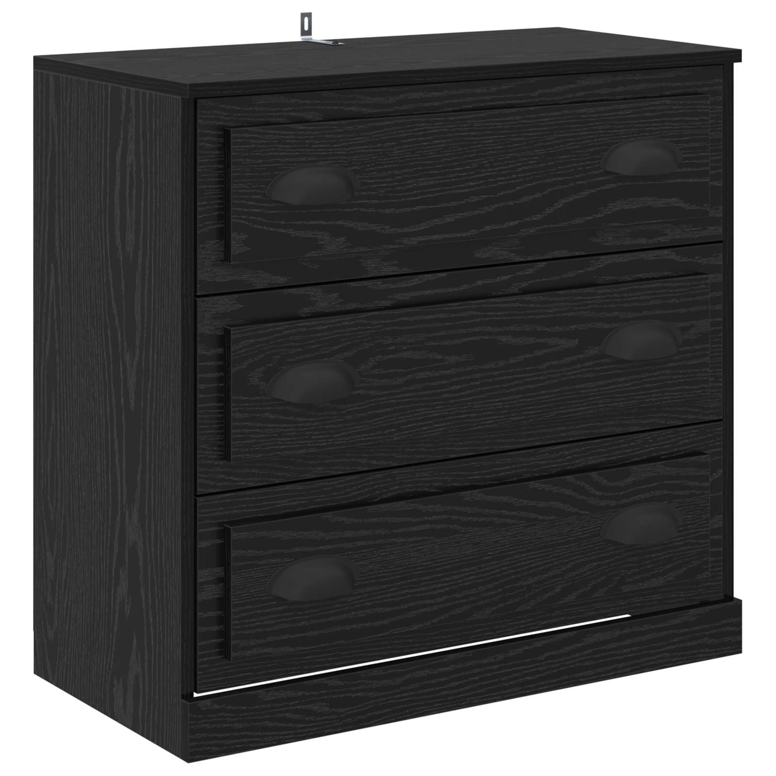vidaXL Sideboards 3 pcs Schwarze Eiche 210 x 35,5 x 67,5 cm