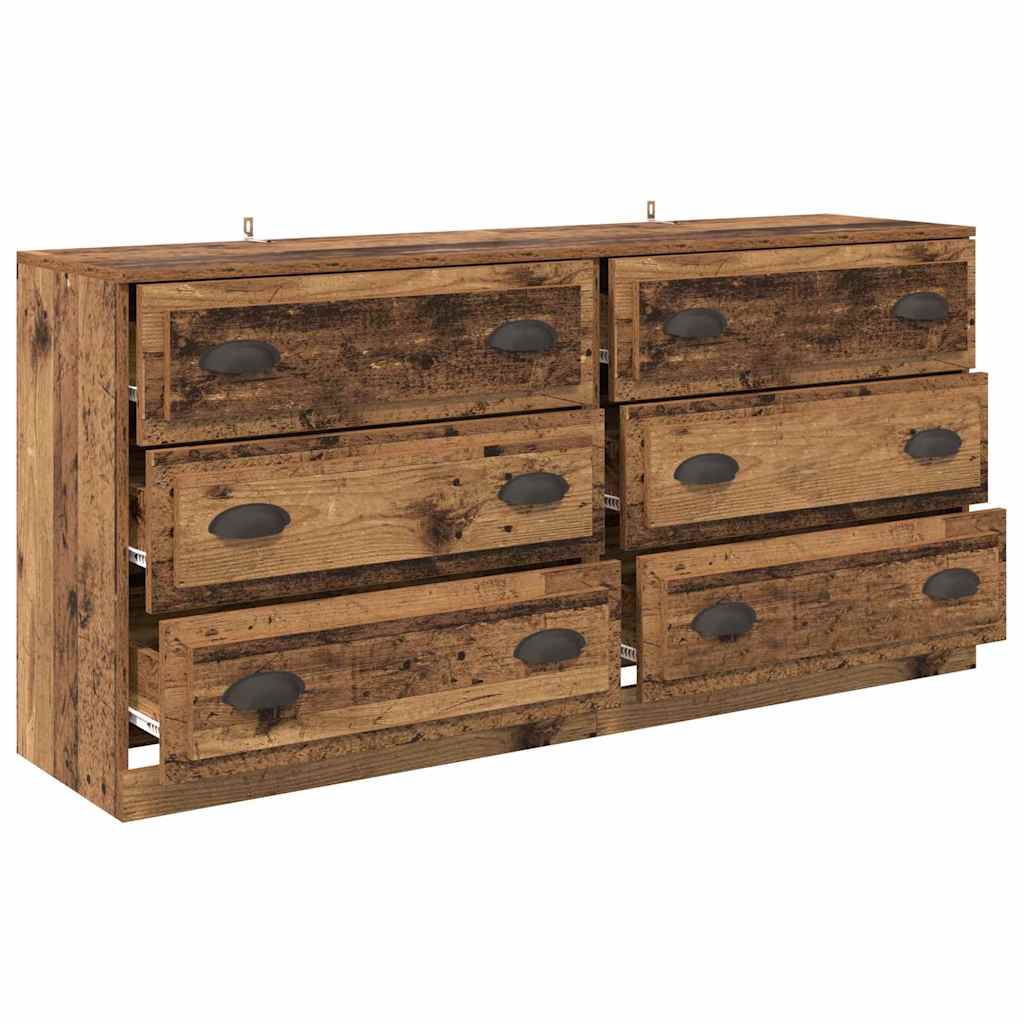 vidaXL Sideboards 2 pcs Altholz 70 x 35,5 x 67,5 cm Holzwerkstoff