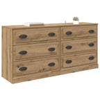 vidaXL Sideboards 2 pcs Artisan-Eiche 70 x 35,5 x 67,5 cm