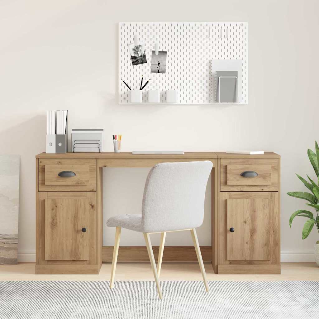 vidaXL Schreibtisch mit Schrank Artisan-Eiche 154,5 x 50 x 75 cm