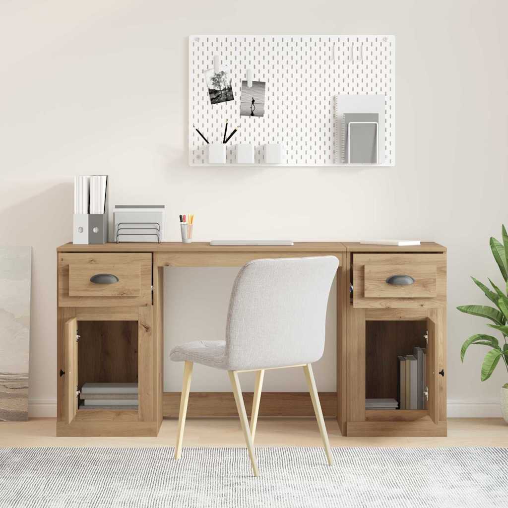 vidaXL Schreibtisch mit Schrank Artisan-Eiche 154,5 x 50 x 75 cm