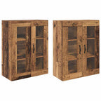 vidaXL Wandschränke 2 pcs Altholz 69,5 x 34 x 90 cm Holzwerkstoff