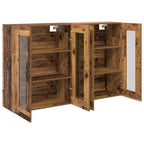 vidaXL Wandschränke 2 pcs Altholz 69,5 x 34 x 90 cm Holzwerkstoff