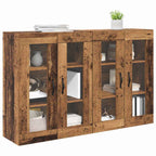 vidaXL Wandschränke 2 pcs Altholz 69,5 x 34 x 90 cm Holzwerkstoff