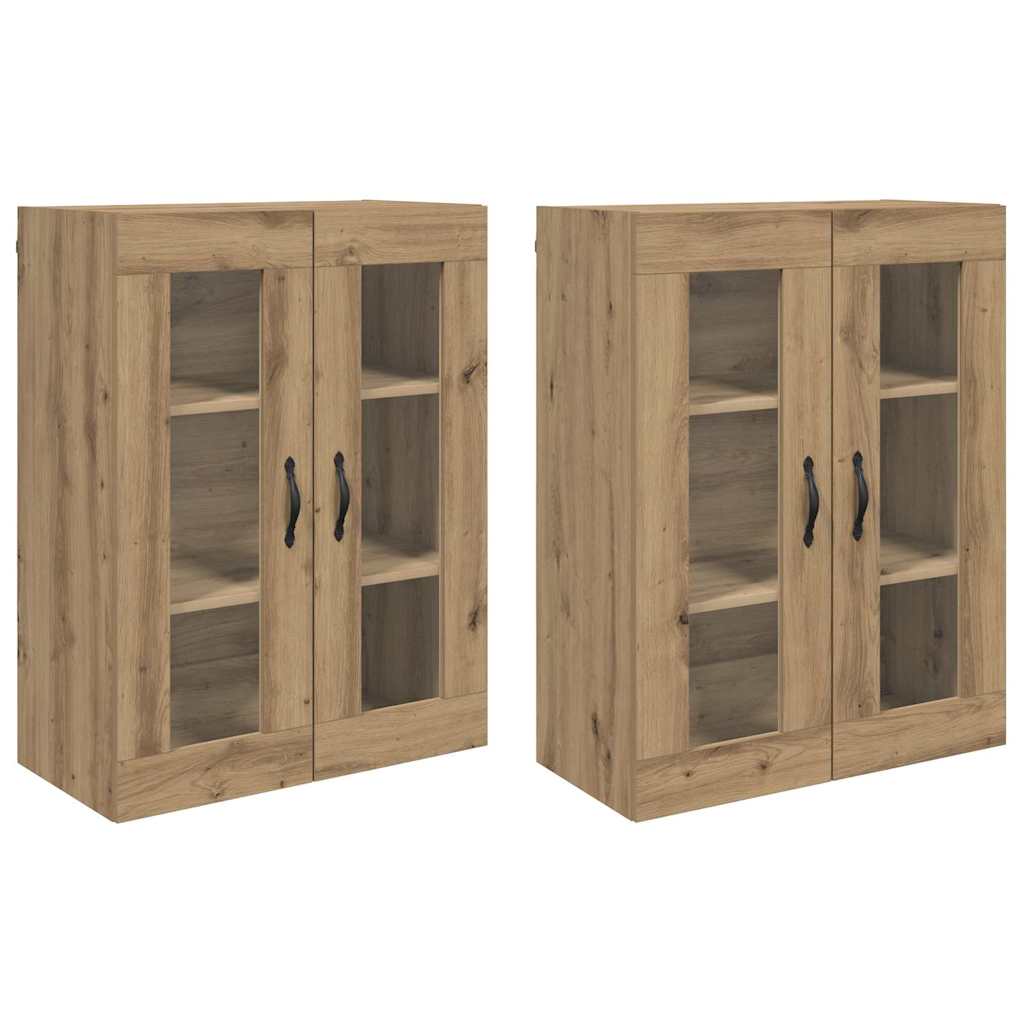 vidaXL Wandschränke 2 pcs Artisan-Eiche 69,5 x 34 x 90 cm