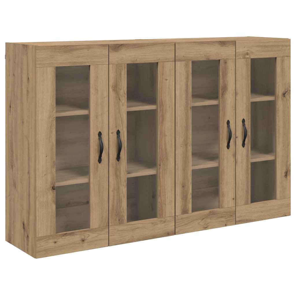 vidaXL Wandschränke 2 pcs Artisan-Eiche 69,5 x 34 x 90 cm