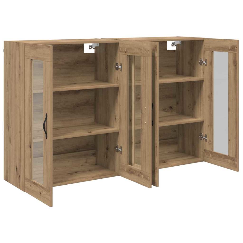 vidaXL Wandschränke 2 pcs Artisan-Eiche 69,5 x 34 x 90 cm