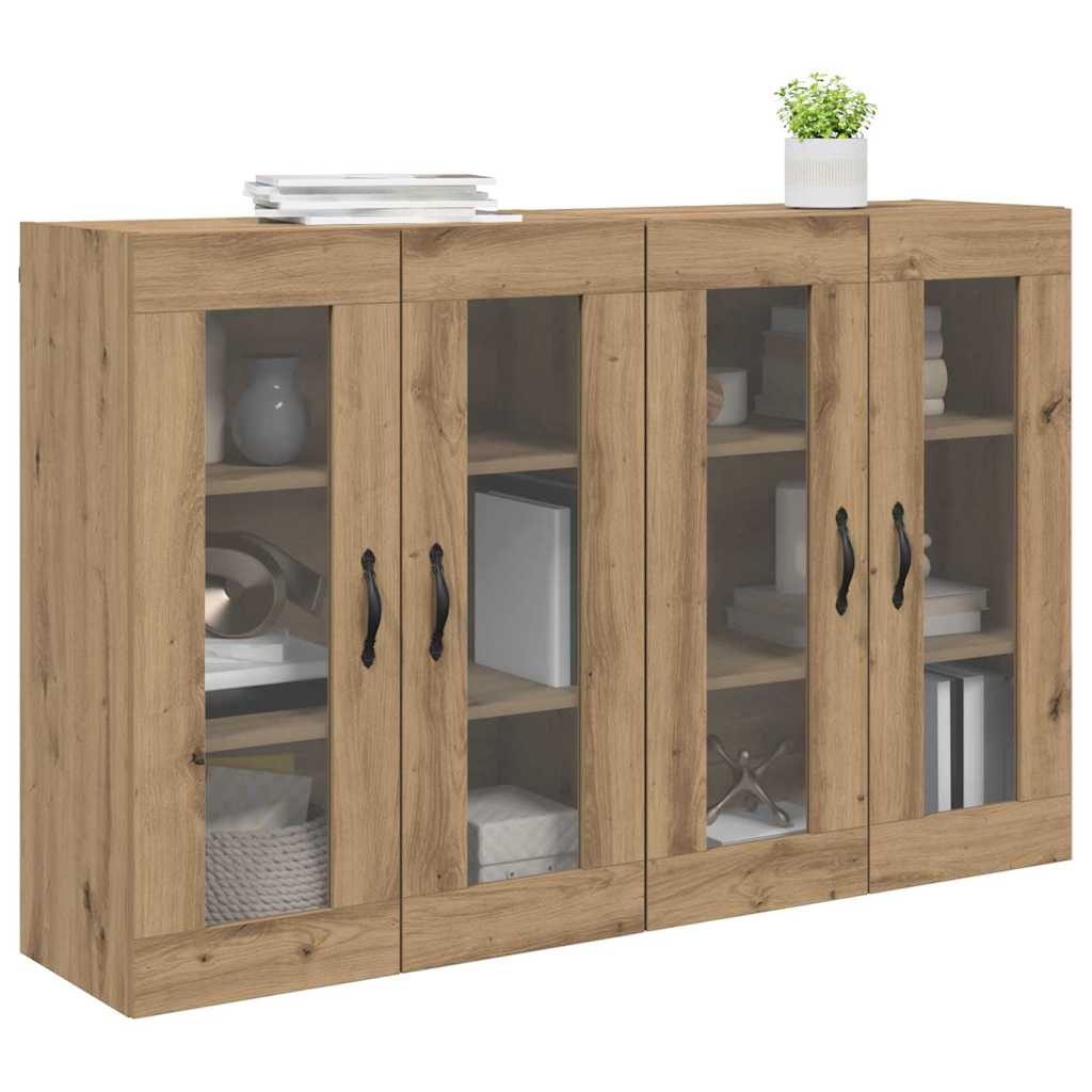 vidaXL Wandschränke 2 pcs Artisan-Eiche 69,5 x 34 x 90 cm