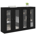 vidaXL Wandschränke 2 pcs Schwarz Eichen-Optik 69,5 x 34 x 90 cm