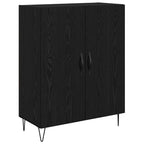 vidaXL Highboard Weiß und Schwarz Eiche 69,5 x 34 x 180 cm