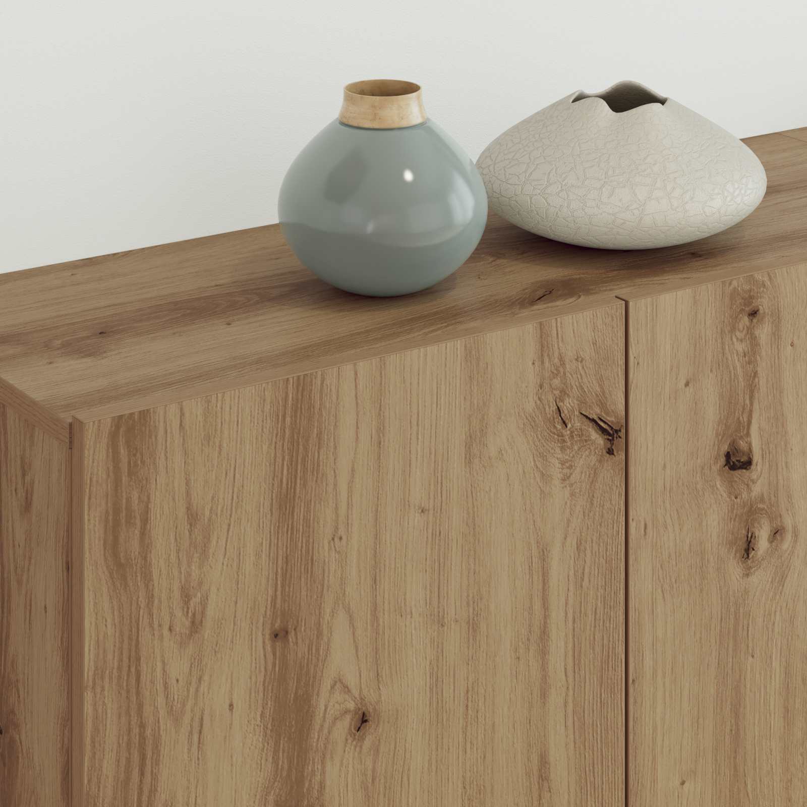 vidaXL TV-Schränk Wandmontiert 4 pcs Artisan-Eiche Holzwerkstoff