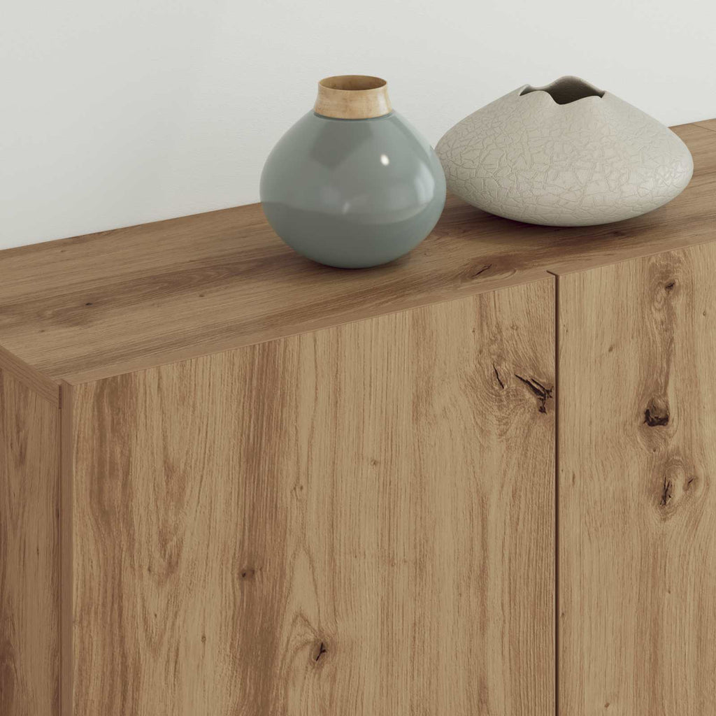vidaXL TV-Wandmöbel Wandmontiert 5 pcs Artisan-Eiche Holzwerkstoff