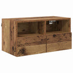 vidaXL TV-Wandgeräte 4 pcs Altholz Holzwerkstoff
