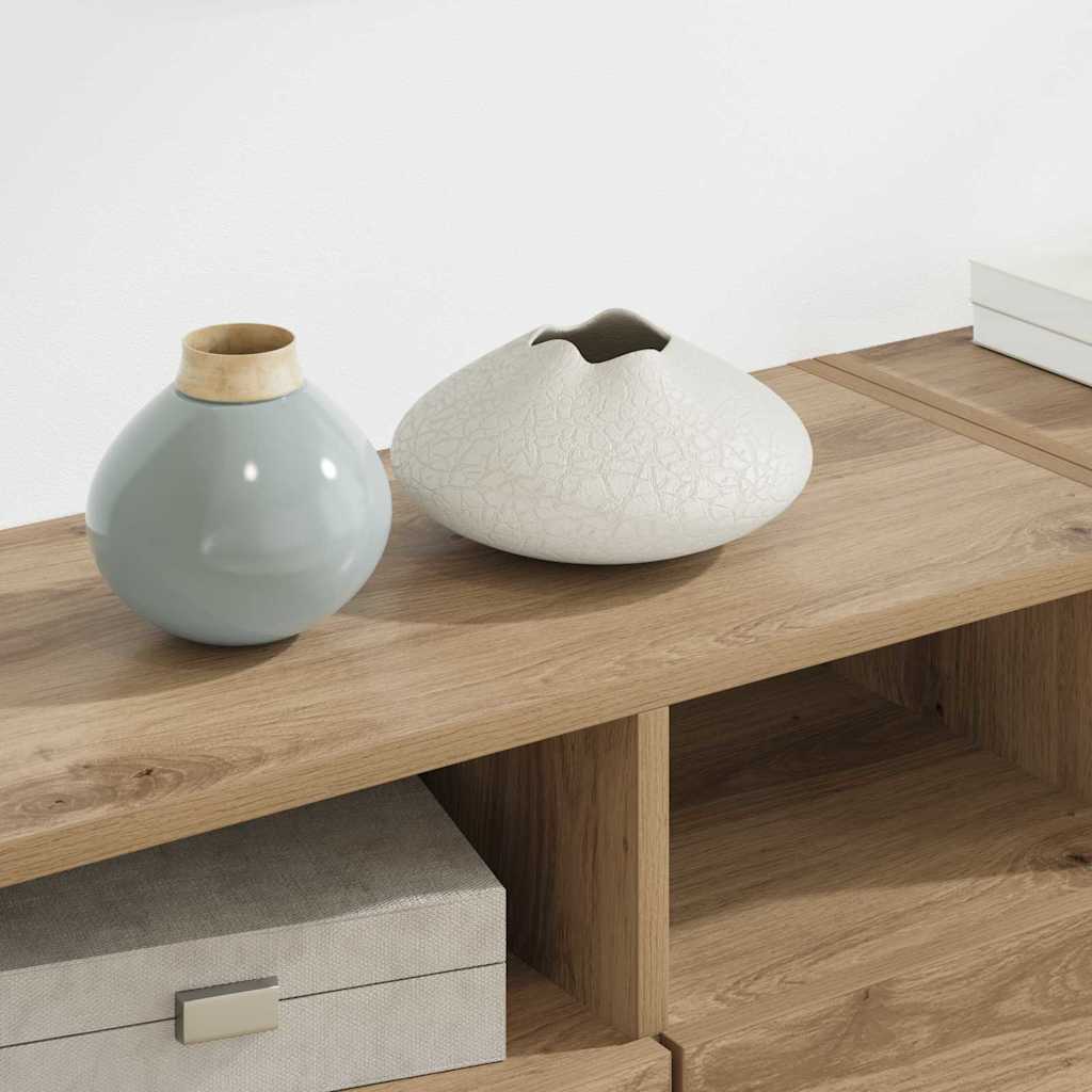 vidaXL TV-Wandgeräte 4 pcs Artisan-Eiche Holzwerkstoff