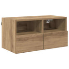 vidaXL TV-Wandgeräte 4 pcs Artisan-Eiche Holzwerkstoff