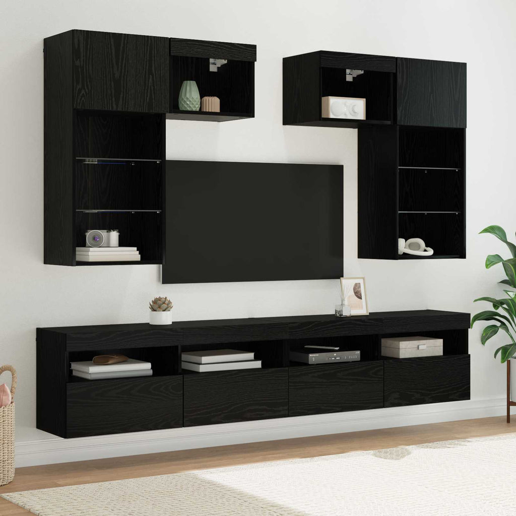 vidaXL TV-Wandgeräte 6 pcs 100 x 30 x 40 cm Artisan-Eiche