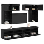 vidaXL TV-Wandgeräte 6 pcs 100 x 30 x 40 cm Artisan-Eiche