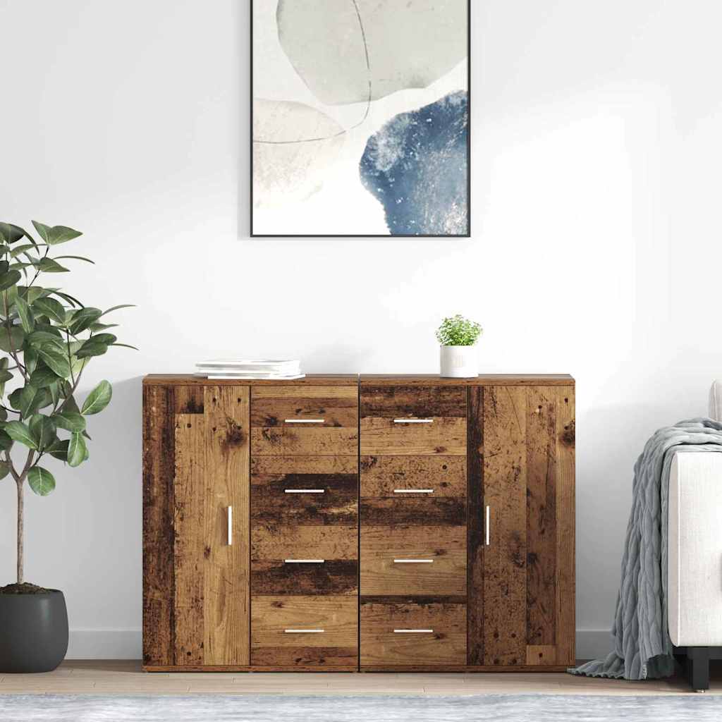 vidaXL Sideboards Corona 2 pcs Altholz 59 x 39 x 80 cm Holzwerkstoff