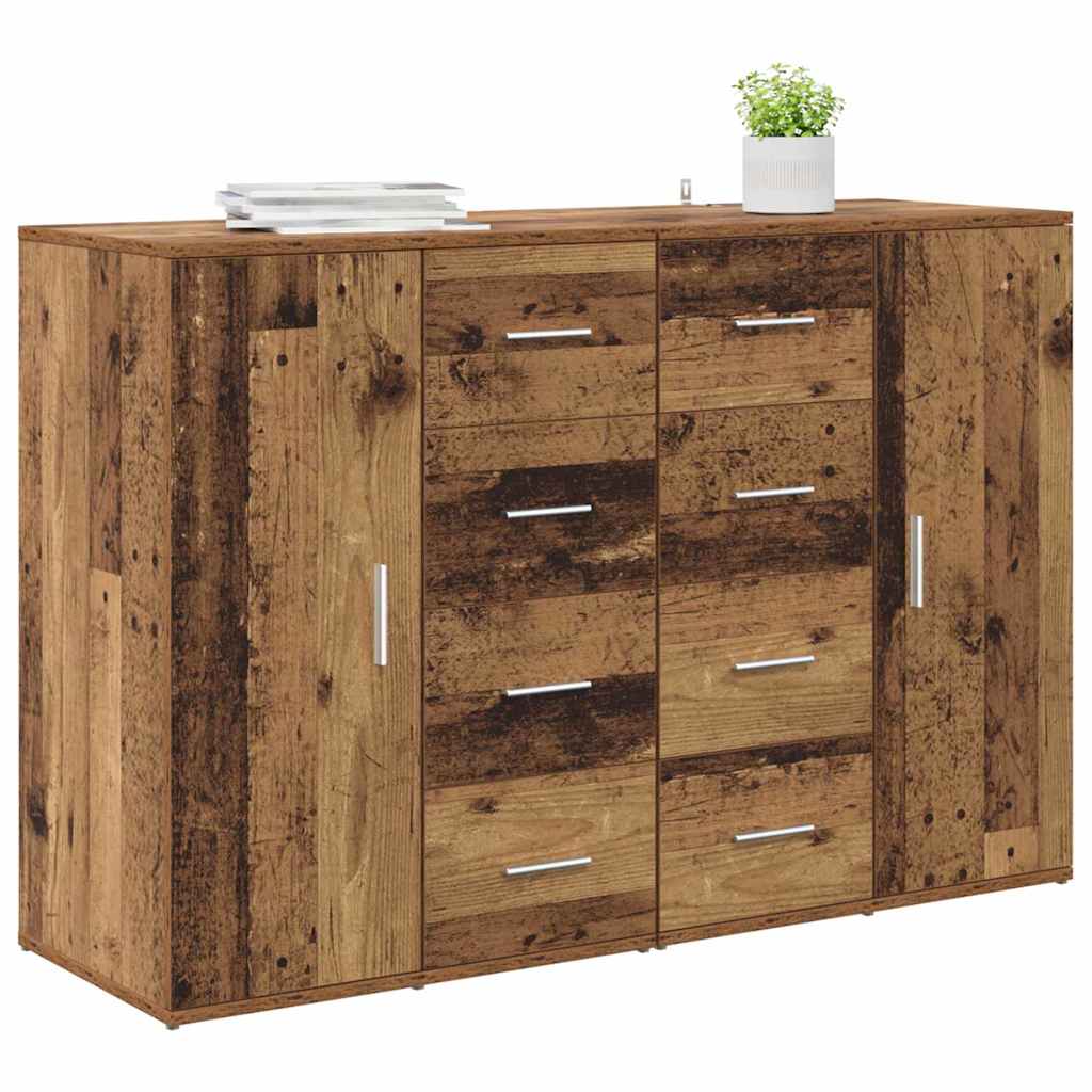 vidaXL Sideboards Corona 2 pcs Altholz 59 x 39 x 80 cm Holzwerkstoff