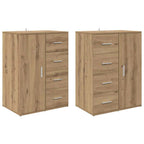 vidaXL Sideboards Corona 2 pcs Artisan-Eiche 59 x 39 x 80 cm