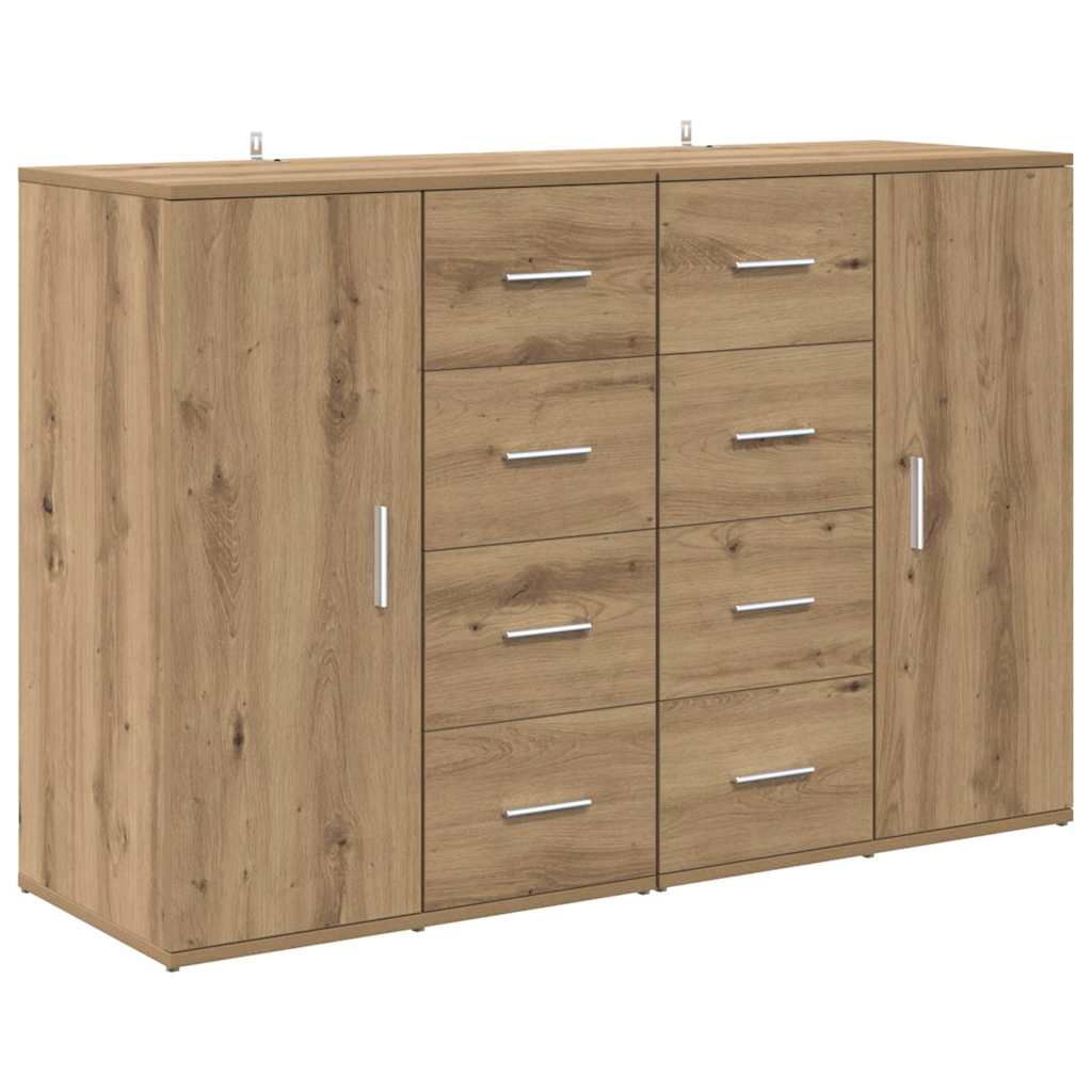 vidaXL Sideboards Corona 2 pcs Artisan-Eiche 59 x 39 x 80 cm