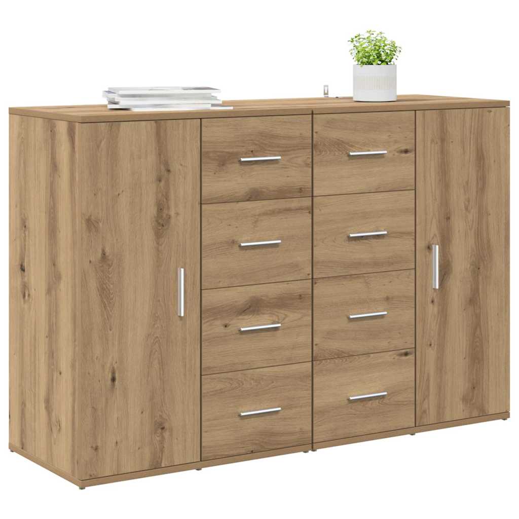 vidaXL Sideboards Corona 2 pcs Artisan-Eiche 59 x 39 x 80 cm