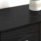 vidaXL Sideboards Corona 2 pcs Schwarz Eichen-Optik 59 x 39 x 80 cm