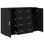 vidaXL Sideboards Corona 2 pcs Schwarz Eichen-Optik 59 x 39 x 80 cm