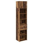 vidaXL Highboard Wandmontiert Altholz 50 x 42,5 x 225 cm Holzwerkstoff
