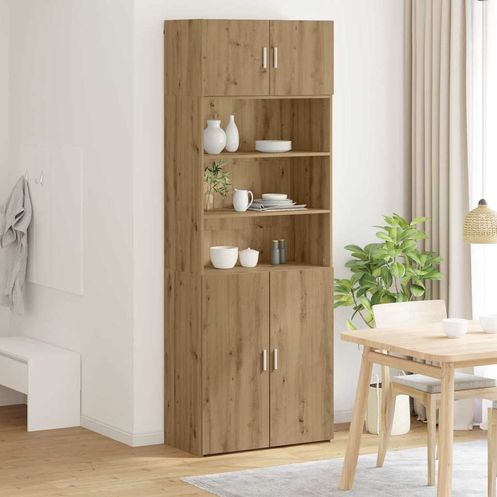 vidaXL Aufbewahrungsschrank Artisan-Eiche 80 x 42,5 x 225 cm