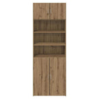 vidaXL Aufbewahrungsschrank Artisan-Eiche 80 x 42,5 x 225 cm