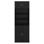 vidaXL Aufbewahrungsschrank Schwarz Eichen-Optik 80 x 42,5 x 225 cm