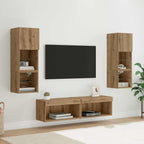 vidaXL TV-Wandmöbel Wandmontiert 6 pcs Artisan-Eiche Holzwerkstoff