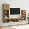 vidaXL TV-Wandgeräte Wandmontiert 4 pcs Artisan-Eiche Holzwerkstoff