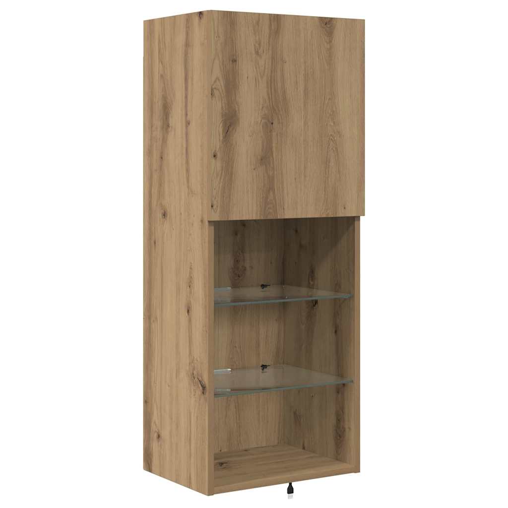 vidaXL TV-Wandgeräte Wandmontiert 4 pcs Artisan-Eiche Holzwerkstoff