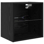 vidaXL TV Wand Einheiten mit LED 5 pcs Schwarz Eichen-Optik