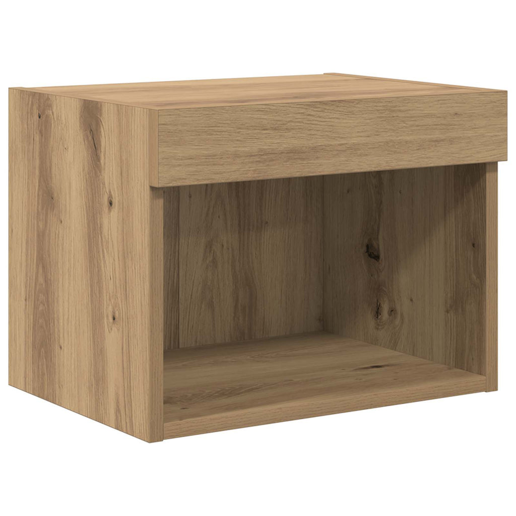 vidaXL TV-Wandregal-Set mit LED 5 pcs Artisan-Eiche Holzwerkstoff
