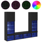 vidaXL TV Wand Einheiten mit LED 5 pcs 40,5 x 30 x 102 cm