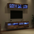 vidaXL TV Wand Einheiten mit LED mit LED 5 pcs Altholz 80 x 30 x 40 cm
