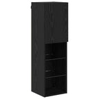 vidaXL TV Wandmöbel Set mit LED 6 Stk. Schwarz Eiche Holzwerkstoff