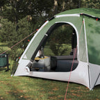 vidaXL Kuppelzelt mit abnehmbarem Regenfly Grün 4-Personen