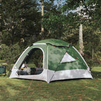 vidaXL Kuppelzelt mit abnehmbarem Regenfly Grün 4-Personen