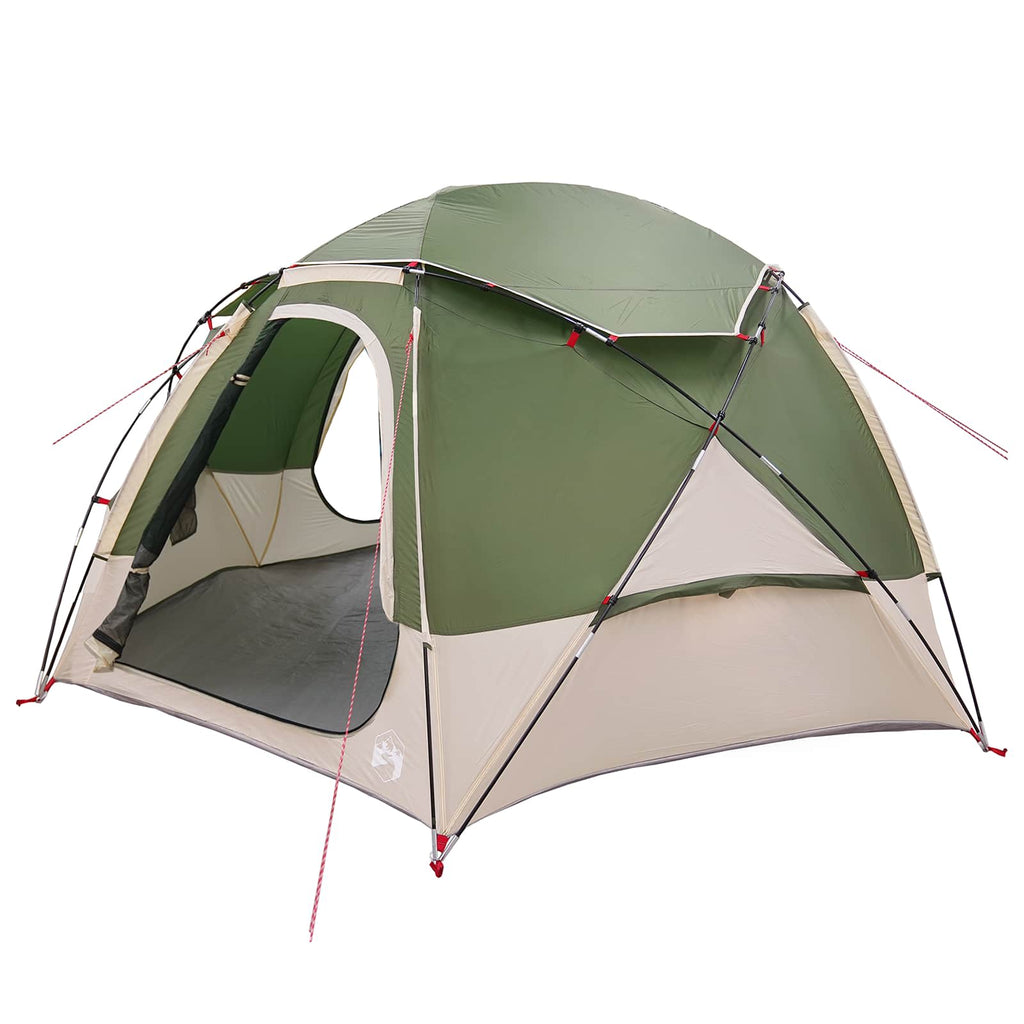 vidaXL Kuppelzelt mit abnehmbarem Regenfly Grün 4-Personen