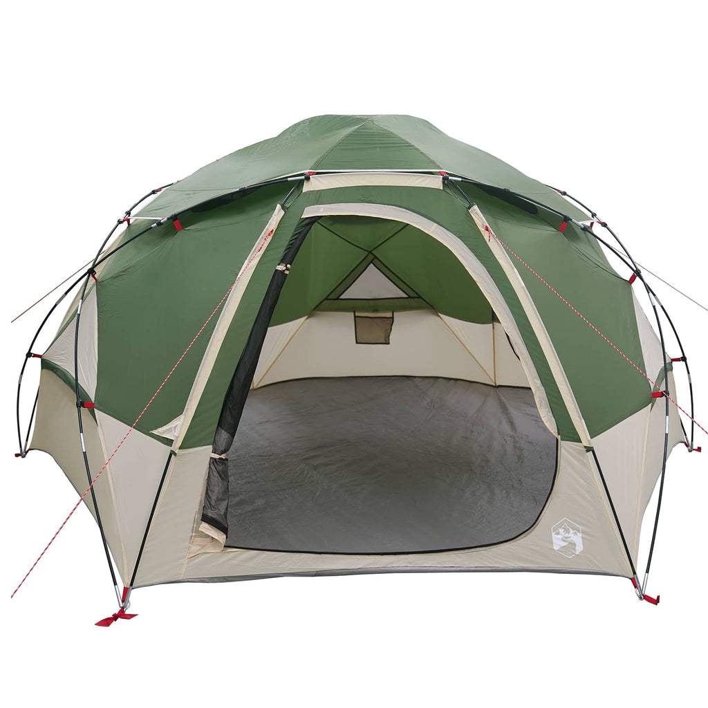 vidaXL Kuppelzelt mit abnehmbarem Regenfly Grün 4-Personen