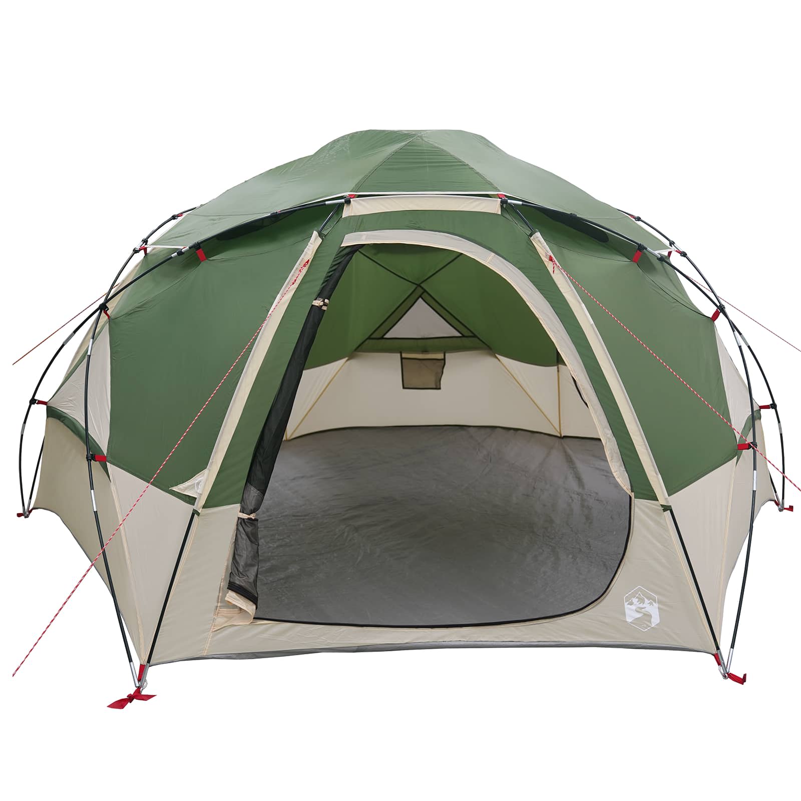 vidaXL Kuppelzelt mit abnehmbarem Regenfly Grün 4-Personen