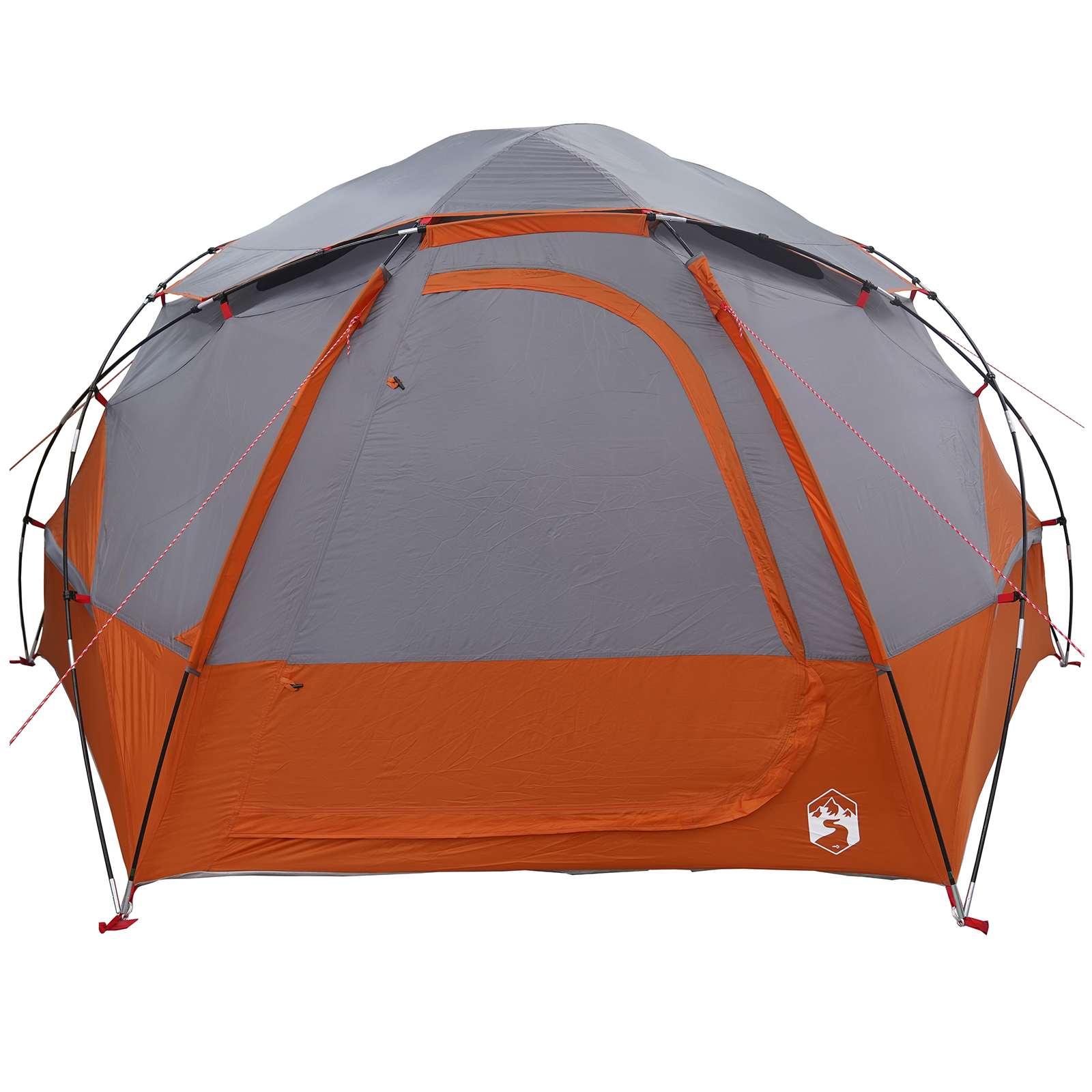 vidaXL Kuppelzelt mit abnehmbarem Regenfly Grau und Orange 4-Personen